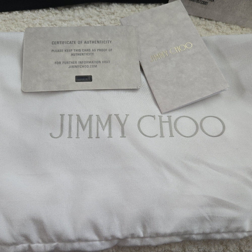 Jimmy Choo NWT Camera Bag‎ Metallic Silver Embossed Leather - Picture 14 of 16